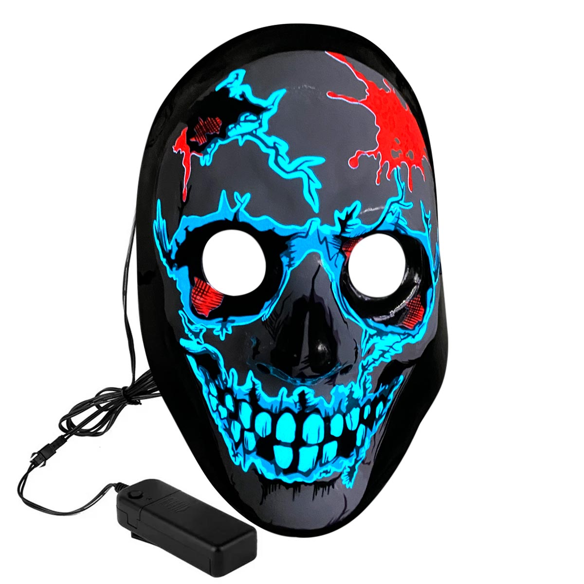 Máscara 3D con iluminación controlable – Conviértete en la pesadilla más real este Halloween 🎃OFERTA X HOY 39% DCTO