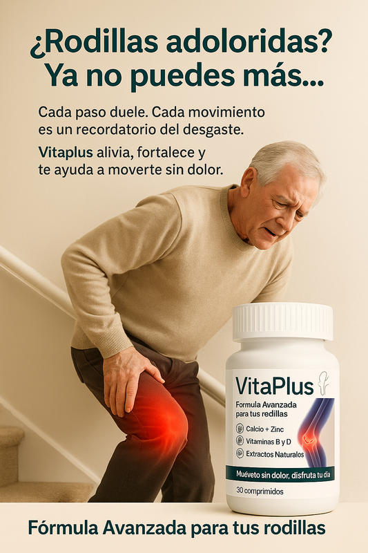 Vitaplus – cápsulas naturales pensadas para el bienestar de tus rodillas y tu movilidad diaria OFERTA SOLO POR🔥 HOY 26%DCTO