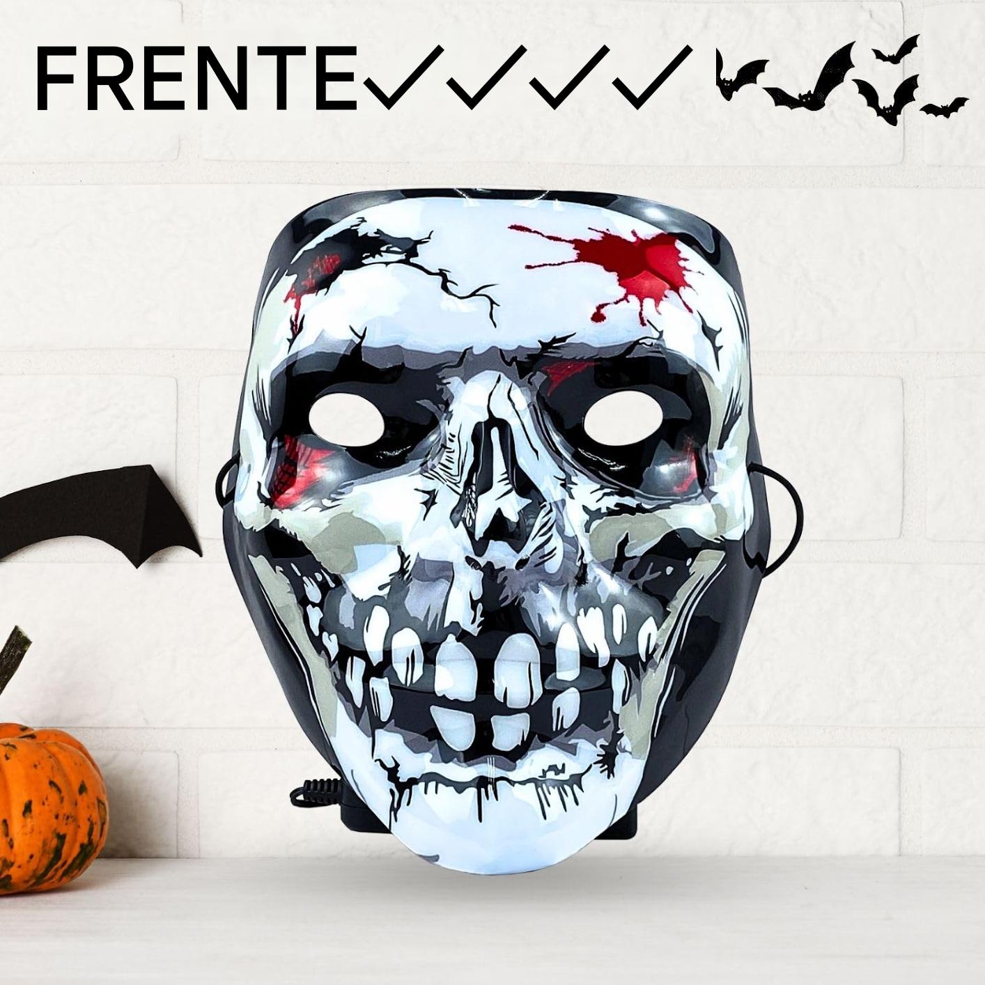 Máscara 3D con iluminación controlable – Conviértete en la pesadilla más real este Halloween 🎃OFERTA X HOY 39% DCTO